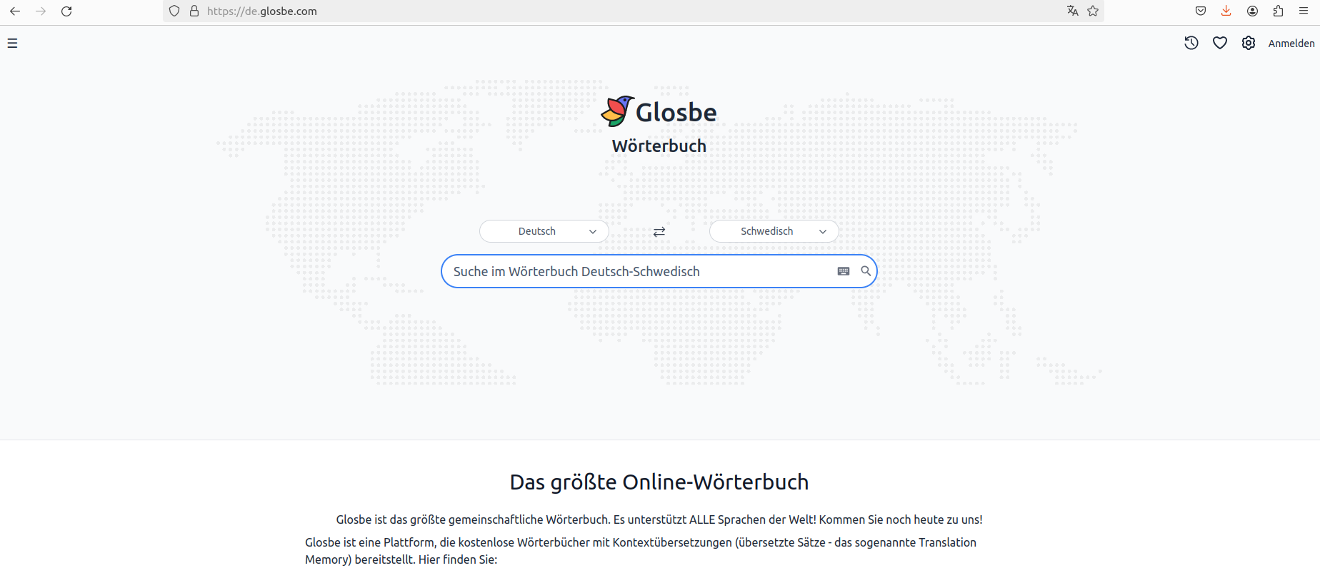 Glosbe ist ein mehrsprachiges Wörterbuch. Es deckt ALLE Sprachen ab und wird von der Community entwickelt, genau wie Wikipedia.